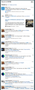 Twitter screenshot tweets tagged #H7N9